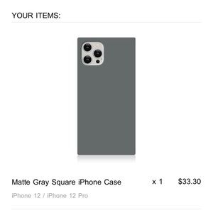 FLAUNT iPhone 12 Pro Square Case - matte grey - new / unused